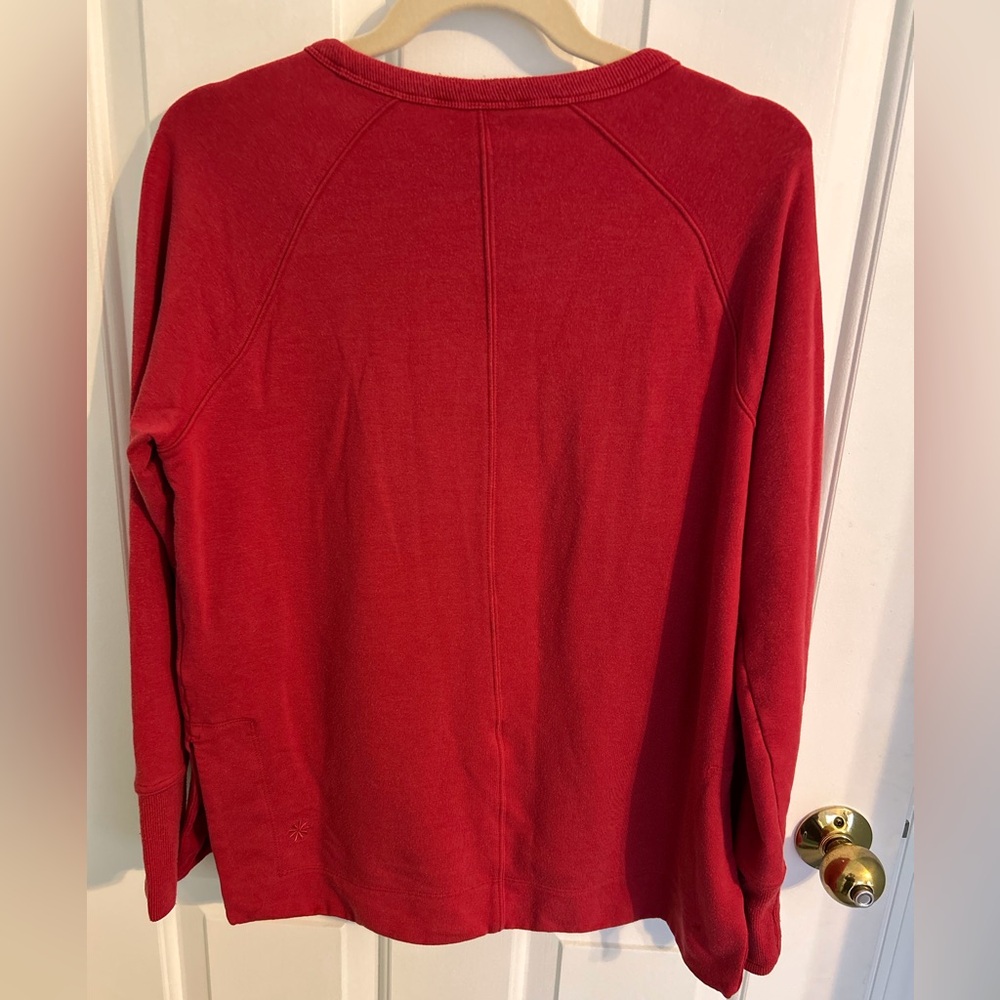 Athleta Coaster Luxe Recover Sweatshirt in Clover Berry Red - Picture 4 of 12